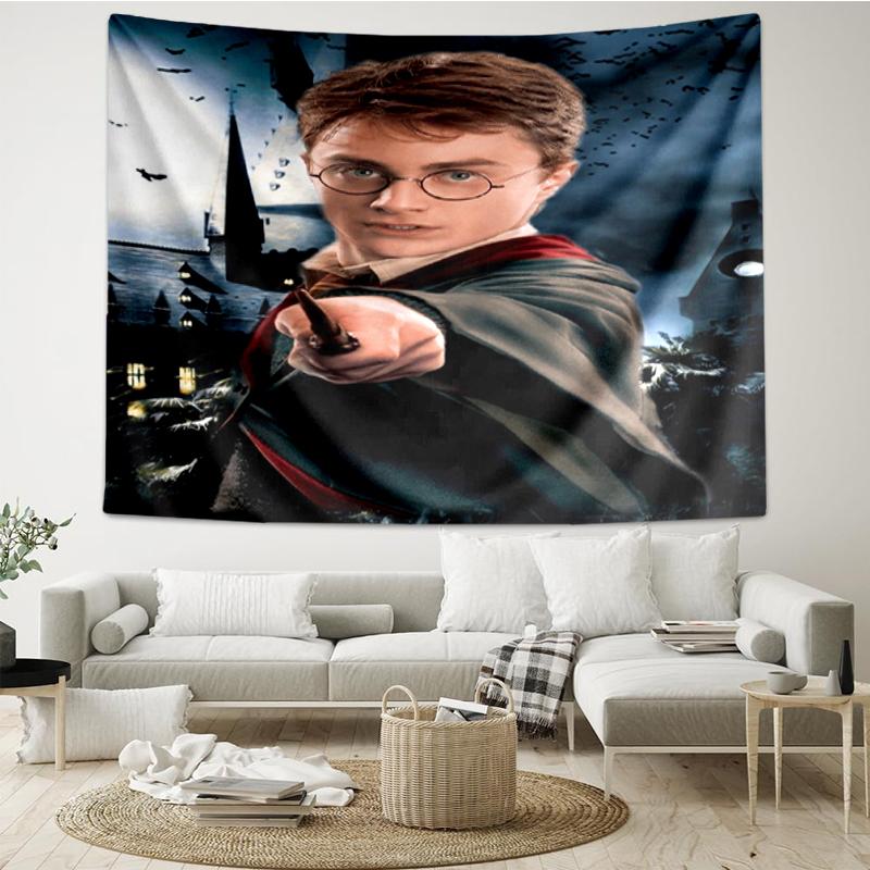 Hogwarts Print Tapestry, Backdrop, Easy Setup, Ideal for Bedroom, Office & Living Room, with Aesthetic Wall Hanging Decor.