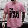 Стильные мужские футболки Футболка с принтом The Walking Dad Хип-хоп блузка Мужская спортивная футболка Мужские топы Харадзюку Футболка с коротким рукавом