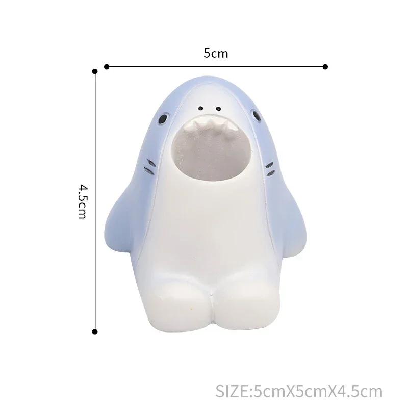 Держатель для зубных щеток с мультяшными животными, милый корги, акула, подставка для хранения, щетка для макияжа, канцелярские принадлежности, органайзер для столешницы, украшение для ванной комнаты