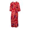 Riberra Long Red Floral Dress for Women