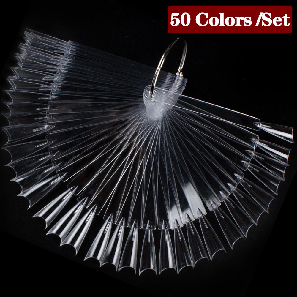 1 компл. для дизайна ногтей, веерная форма, дисплей, естественная диаграмма, гель-лак, образец окраски, тренировка, накладные ногти со съемным кольцом