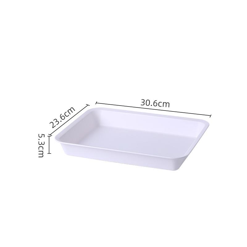 Nordic Plastic Tea Fruit Dessert Serving Tray Rectangular Kitchen Food Cake Plate Dinnerware Table Dining Organizer