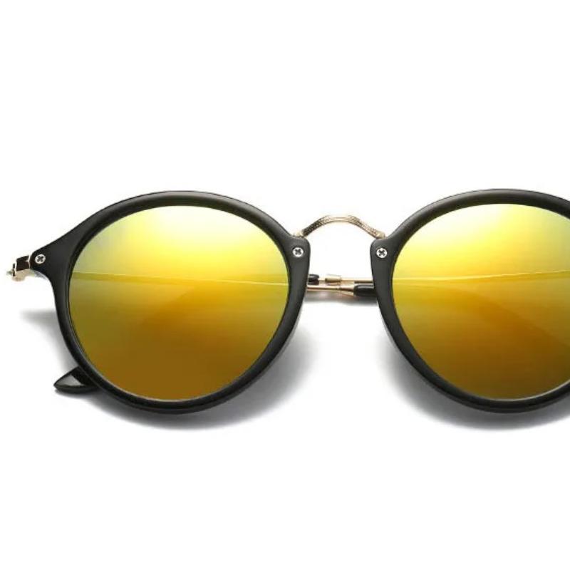 Новые круглые солнцезащитные очки, женские ретро-тренды, прозрачные индивидуальные женские брендовые дизайнерские солнцезащитные очки UV400