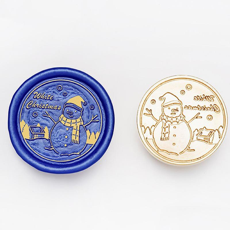 Счастливого Рождества сургучной печатью головы рождественские новогодние печати серии