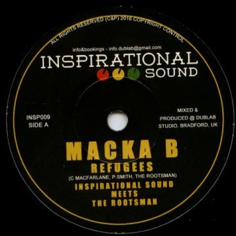 7-дюймовая пластинка MACKA B Refugees Dub INSP009 Inspirational S 2016 UK Reggae Ska Dub Б/у