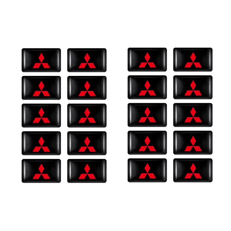 10 шт. 3D Эпоксидные Наклейки Декоративные Аксессуары Для Стайлинга Автомобиля Для Mitsubishi Lancer Asx Outlander Pajero l200