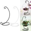 1X 23Cm 9" Iron Plant Stand Holder For Clear Glass Hanging Vase Home Decor