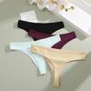 Стринги для женщин, мягкие хлопковые стринги, сексуальное нижнее белье с низкой талией и Т-образной спинкой, удобные трусики, нижнее белье для девочек