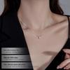 Banyan Tree S925 Silver Zircon Water Drop Necklace - Elegant Clavicle Chain Design for Women