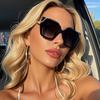 Защитные очки Модные большие полигональные солнцезащитные очки Женские очки с градиентными линзами Металлическая оправа Очки с украшением в виде змеи