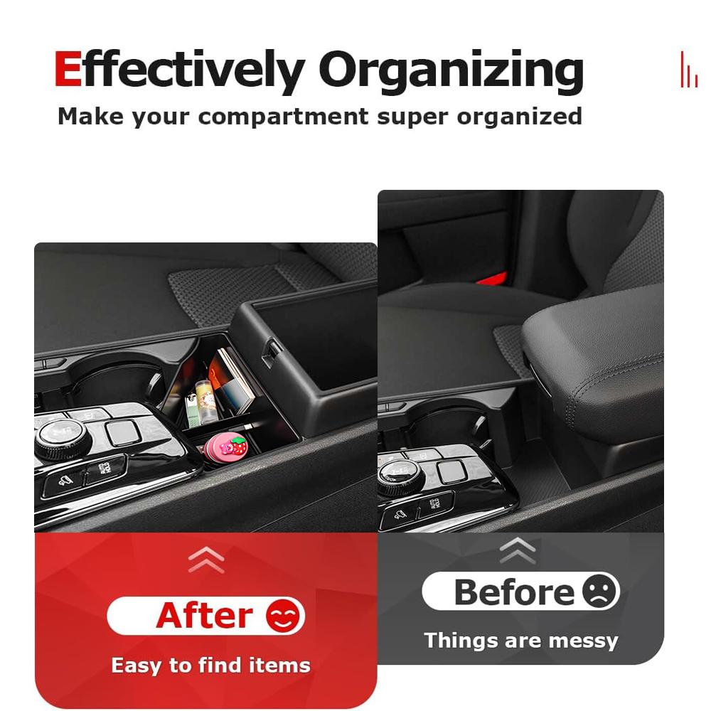Center Console Tray for Kia Sportage 2025 2025 NQ5 Armrest Storage Car Organizer ABS Accessories Center Console Storage Box