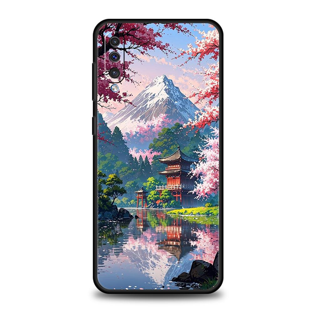 Япония Гора Фудзи Вишня Чехол для телефона для Samsung A56 A36 A26 A24 A12 A14 A16 A50 A70 A20E A22 A40 A34 A54 A42 A52 A04s A06