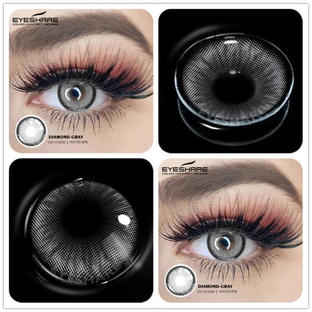 Eyeshare Цветные линзы для глаз Мягкие однолетние цветные контактные линзы для глаз Красота Контактные линзы Косметические цветные линзы для глаз