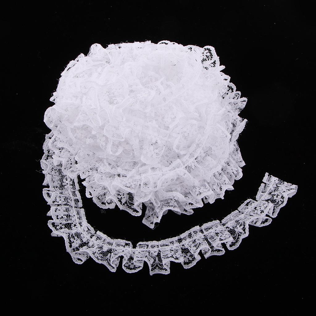 5 Yards Various Colors Ribbon Floral Elastic Lace Trim Handcraft Accessories