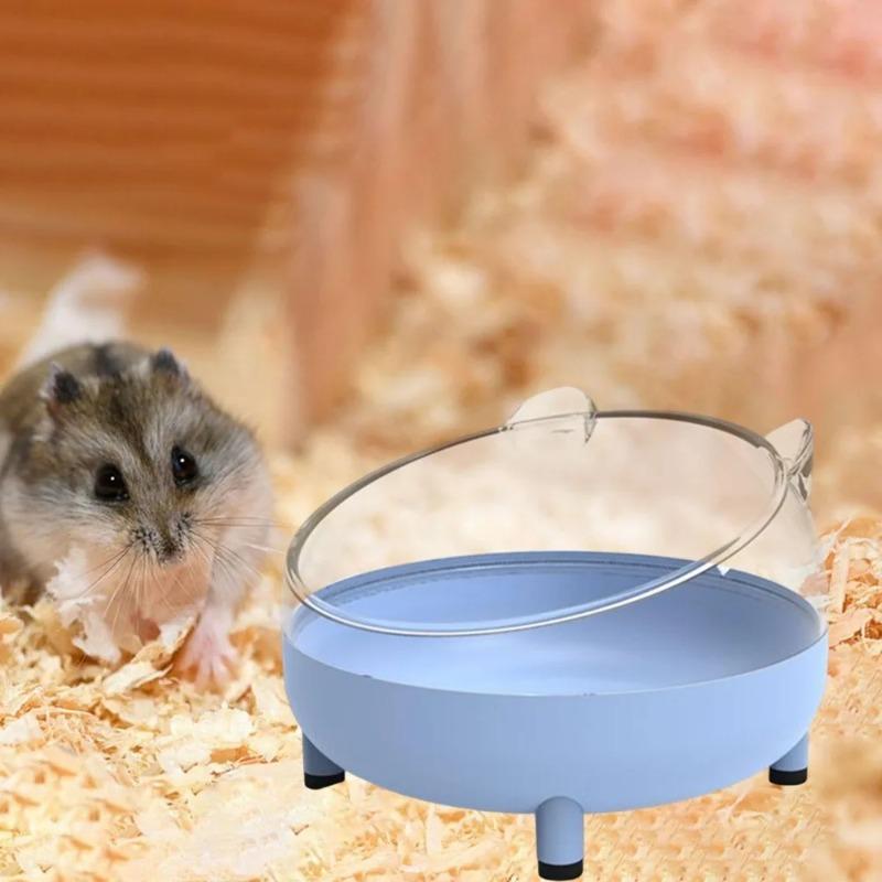 1Pcs Sandbath Box Hamster Cage Toilet Small Animal Mouse Rabbit Pet Bathhouse Bathing Easy To Clean and Safe Multicolor