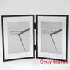 5 And 7 Inch Double Sided Transparent Fold Dual Photo Frame For Decor Home