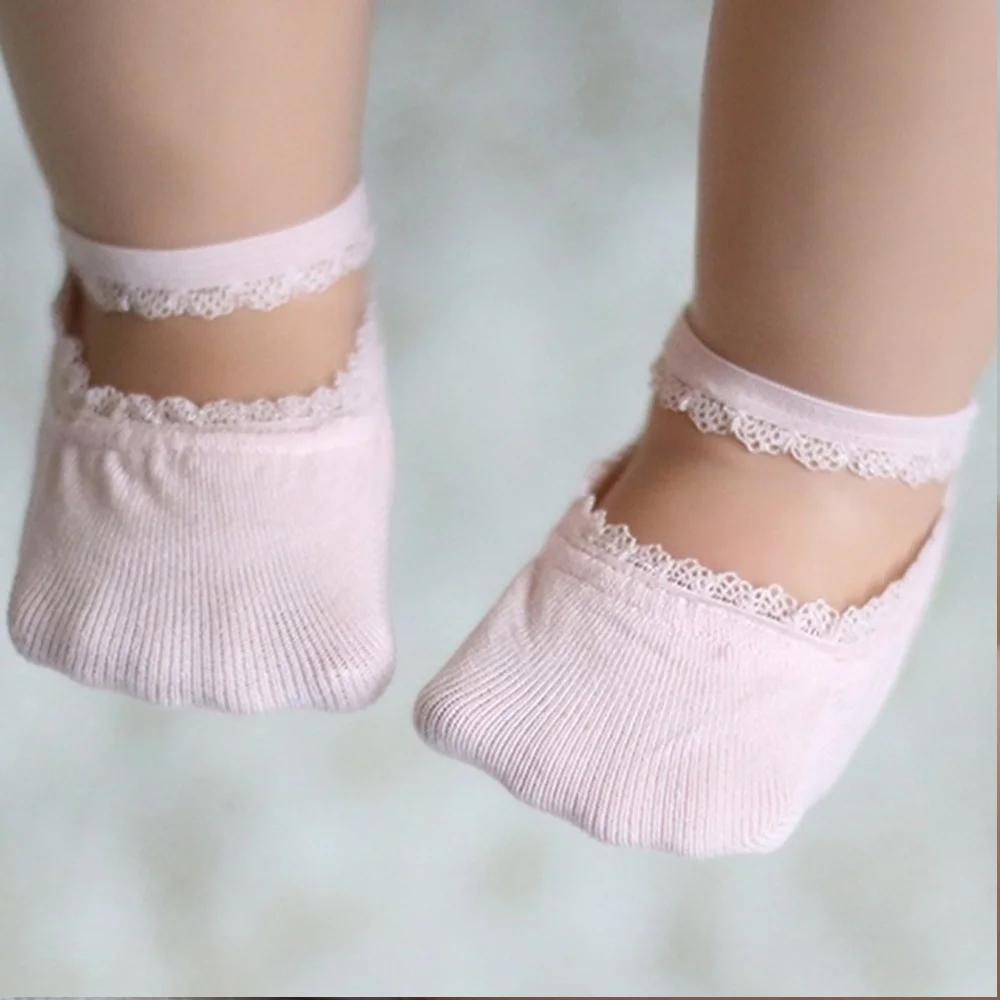 1-8 Years Old Baby Socks No Show Lace Inside Cute Toddler Socks for Boys Girls Kids Non Slip Soft Cotton Short Socks Gift