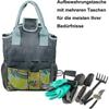 Garden tool bag, garden tool storage bag with comfortable handle, multifunctional, Oxford cloth 600d