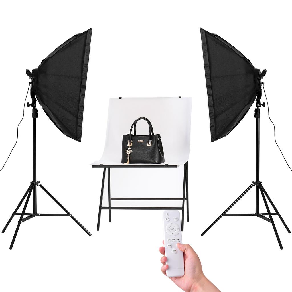 Комплект светодиодных софтбоксов для студийной фотосъемки Andoer Professional, включающий софтбоксы 50*70 см * 2 + 45 Вт