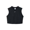 Round Neck Casual Sports Sleeveless Vest Women Tops Black AR3204-010