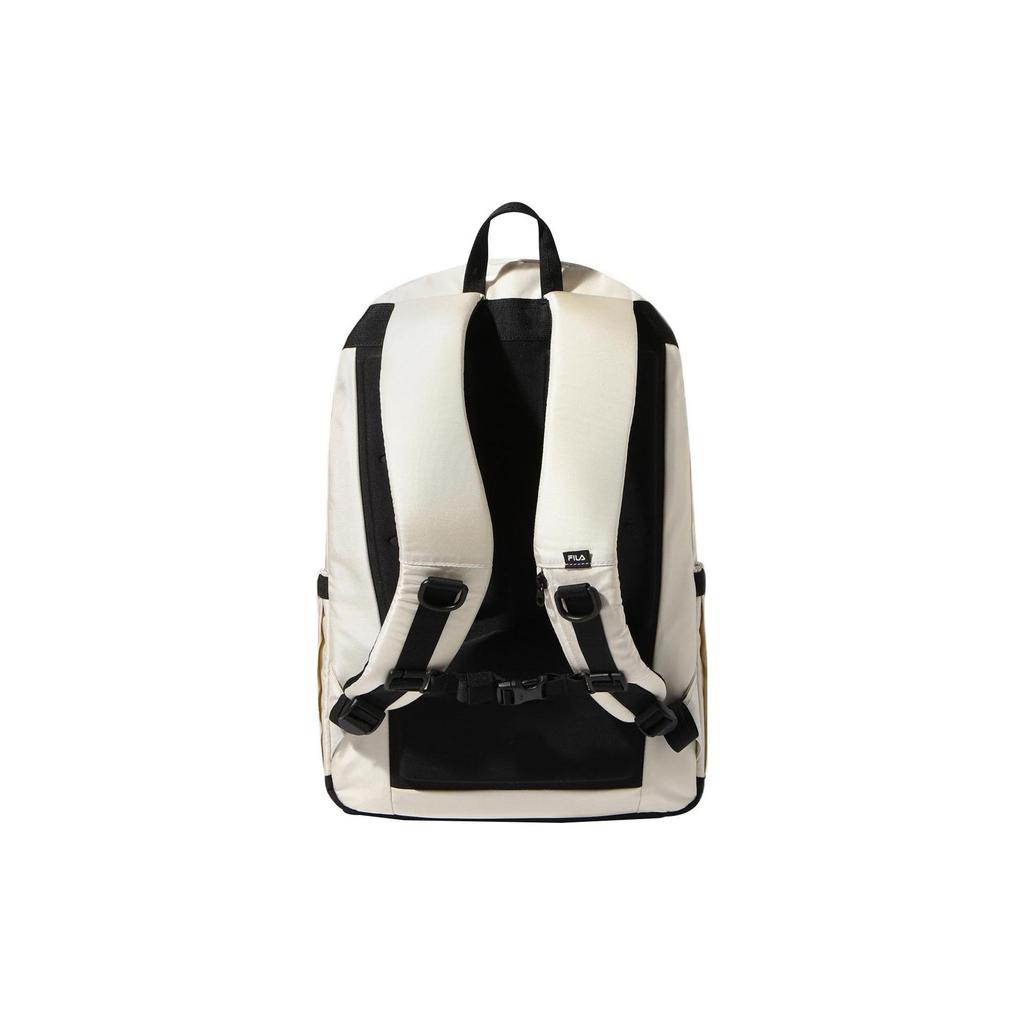 FILA Simple Solid Color Nylon Backpack Unisex Backpack Off-White FS3BPF5001X-CRM