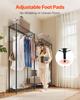 Clothing Garment Rack, Heavy Duty Closet Wardrobe, 7 Adjustable Tiers Clothes Racks with Steel Frame, 385.5 kg Load Capacity Clothes Rack with 4
