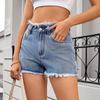 Женские летние джинсовые шорты женские потертые джинсы прямые мини шорты с кисточками