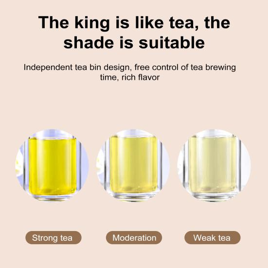 Стеклянная бутылка для заваривания чая, герметичная заварка для чая с сетчатым фильтром, защита от ожогов, 3 в 1, бутылка для заваривания листового чая для любителей чая, подарок
