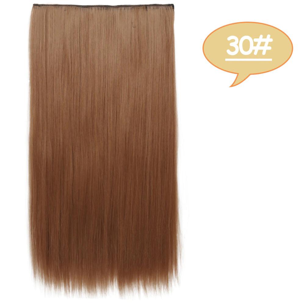 MISS WIG Μακριά Κυματιστά Χτενίσματα Συνθετική 5 Κλιπ Σε Επέκταση Μαλλιών 22 Ίντσες/32 Ίντσες Ανθεκτικές στη Θερμότητα Τρέσες Μαλλιών Καφέ Μαύρο