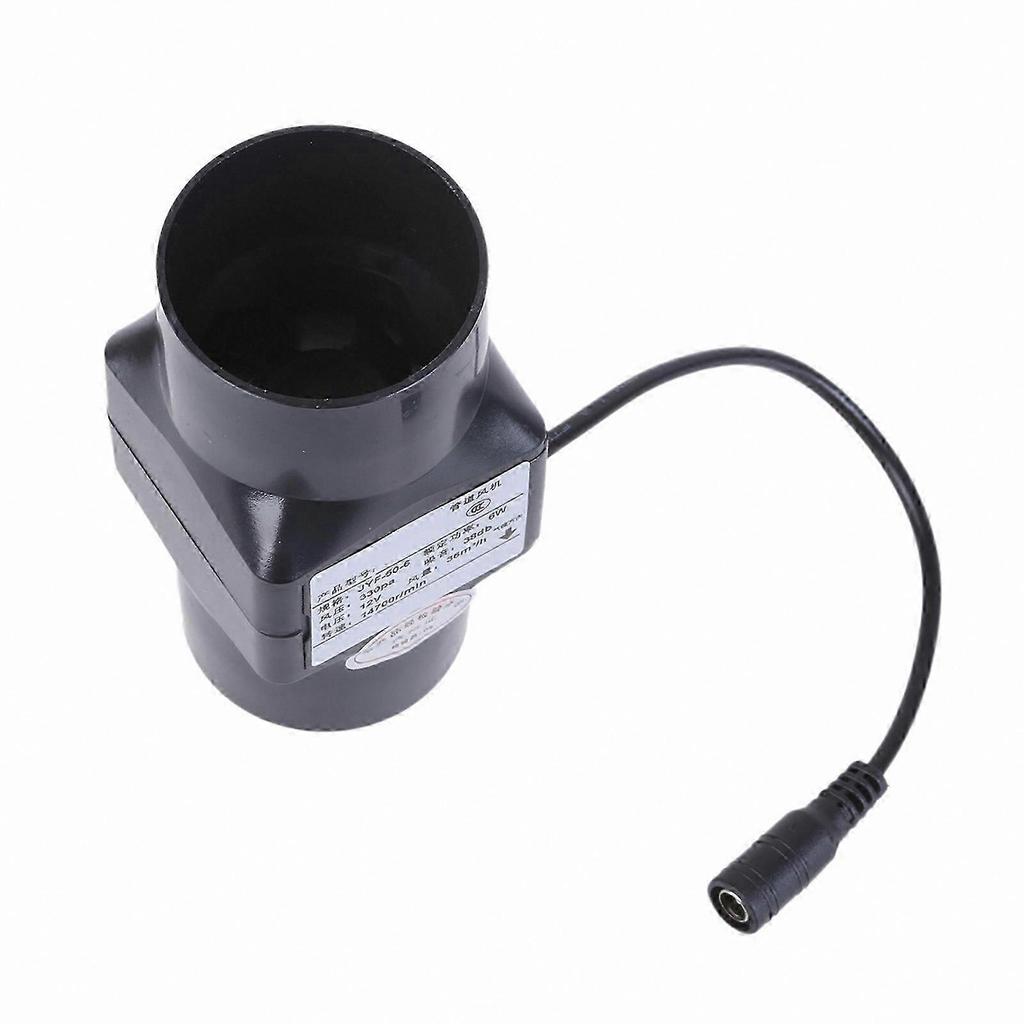 Powerful 12V 6W Inline Duct Fan, 50mm Air Exhaust Booster for Workshop Basement Tent