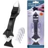 3 In 1 Silicone Caulking Tool Glass Glue Angle Scraper Tools Caulk Cement Scraper Silicone Sealant Remover Shovel Floor Cleaning