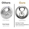 2Pcs 70mm Great Discus Lock Lightweight Round Reble Padlock Anti Theft Heavy Duty Trailer Caravan Round Disc Lock Door Locks