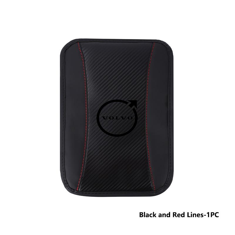 For Volvo Car Console Armrest Pad Carbon Fiber Leather Auto Cushion Cover V50 S60 XC60 S40 XC40 XC90 V60 S80 S90 V70 XC70