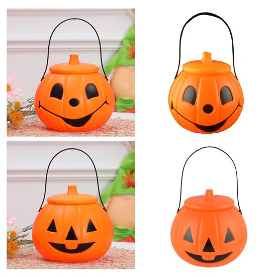 Halloween Pumpkin Bucket Treat-or-Trick Candy Box Party Props Festive Atmosphere Enhancer Fun Home Office Decoration