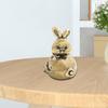 Brass Bunny Statue Desktop Ornament Collections Decorative Home Decor Figurine Cute Animal