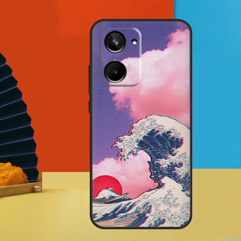 Японская Великая волна в Канагаве Для Realme 15 Pro 10 11 12 13 14 Pro Plus GT6 GT7 C51 C53 C55 C61 C63 C65 C67 C71 C75 Чехол
