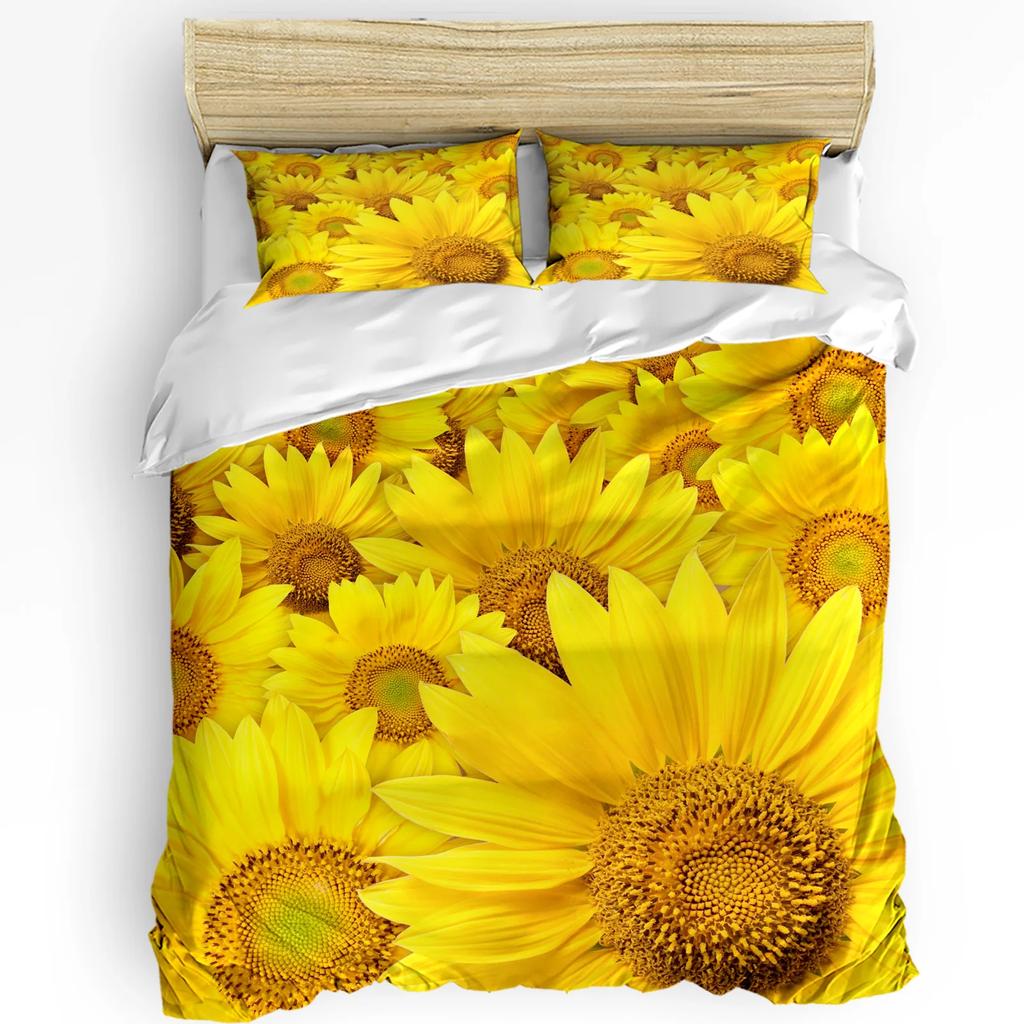 Pink Flower Peach Blossom Duvet Cover With Pillow Case  3Pcs Bedding Collection Quilt Cover Double Bed Home Textile