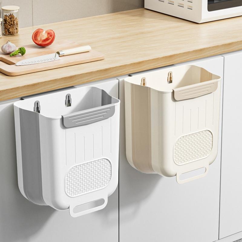 Кухонный настенный складной мусорный бак, бытовой шкаф, подвесная корзина для хранения мусора, креативная подвесная корзина для мусора