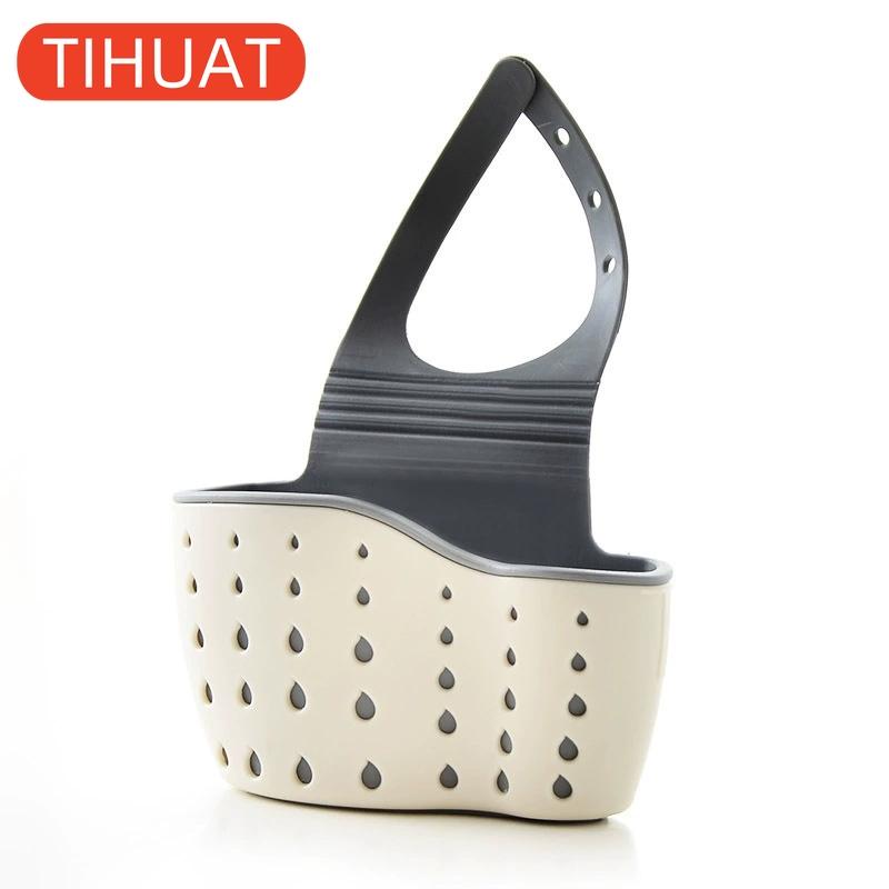 Удобная полка для раковины на присосках, подставка для мыла и губки для слива, кухонная подвесная корзина для хранения на присосках