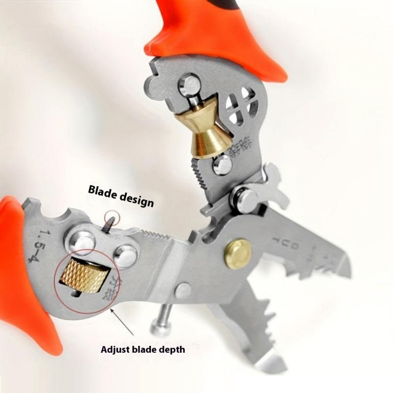 10 In 1 Heavy Duty Wire Stripper Multifunction Tool For Cable Cutting Crimping Insulation Stripping With Ergonomic Grip