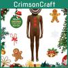 Childrens Gingerbread Man Jumpsuit Christmas Cosplay Role Play Outfit Soft Comfortable Material