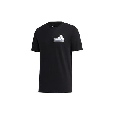 MH GFX T Bos Логотип Принт Спортивная футболка с круглым вырезом Мужские топы Черный GH4419