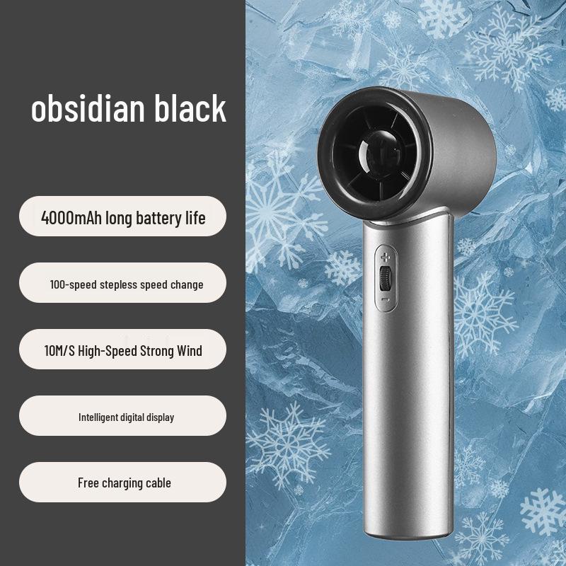 Turbo Handheld Rechargeable High-Speed Silent Outdoor Fan with Long Battery Life