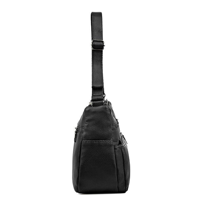 Soft Leather Bag Women's Multi-Layer Lightweight Bag Mother Bag Large Capacity Crossbody Bag
