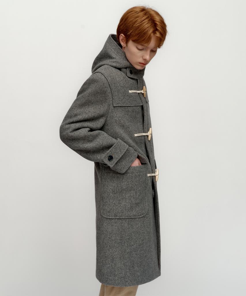 Solew Wool Duffle Hooded Coat_Gray