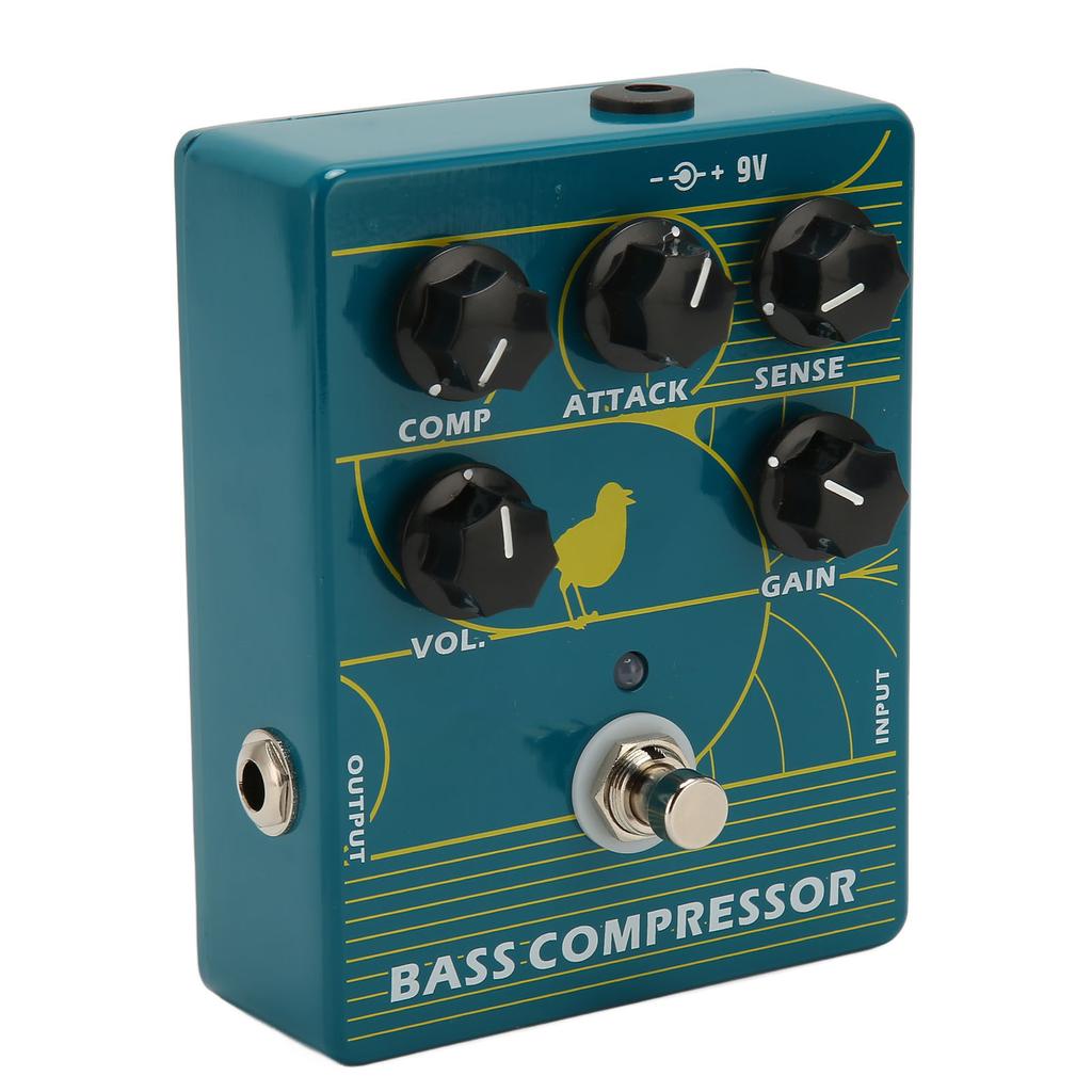 Педаль для бас-гитары из алюминиевого сплава 1/4 дюйма монофонический вход выход басовая компрессионная педаль для музыканта 