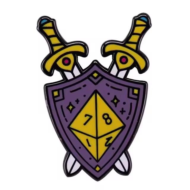 RPG Игра Подземелье DnD Дракон Кубики D20 Аниме Эмалевые Значки Нагрудные Значки Манга Броши для Женщин Модные Ювелирные Аксессуары Подарки
