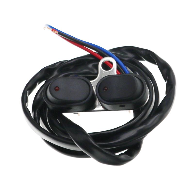 LMoDri большой объем мотоцикла скутер кронштейн из нержавеющей стали самоблокирующийся переключатель с красным индикатором