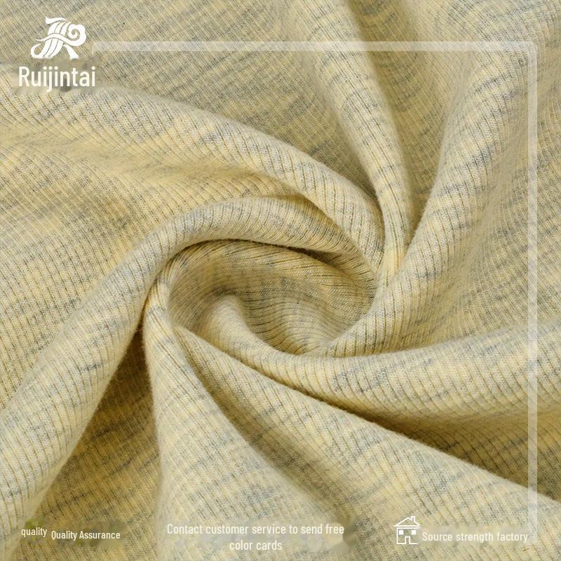 Ткань корейская эластичная 2x2 «Снежинка» - смесь пряжи с горошинами 250 г/300 г