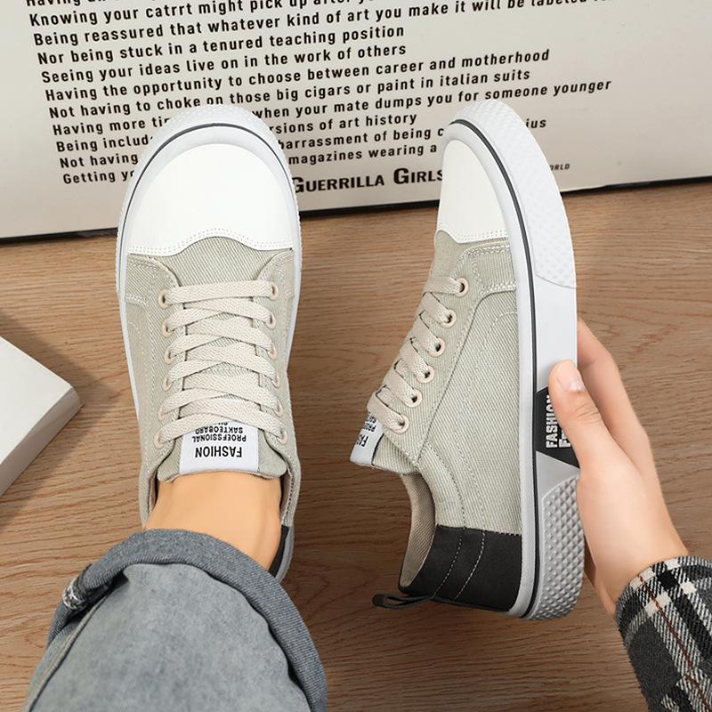 Холщовые мужские туфли новая осень универсальные кеды молодежные повседневные спортивные туфли мужские